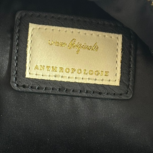 EUC ANTHROPOLOGIE Urban Originals Sling Bag Black Liberty Pebbled Leather Boho - Picture 9 of 12